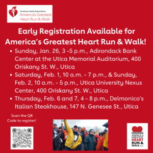 Early registration for America’s Greatest Heart Run & Walk