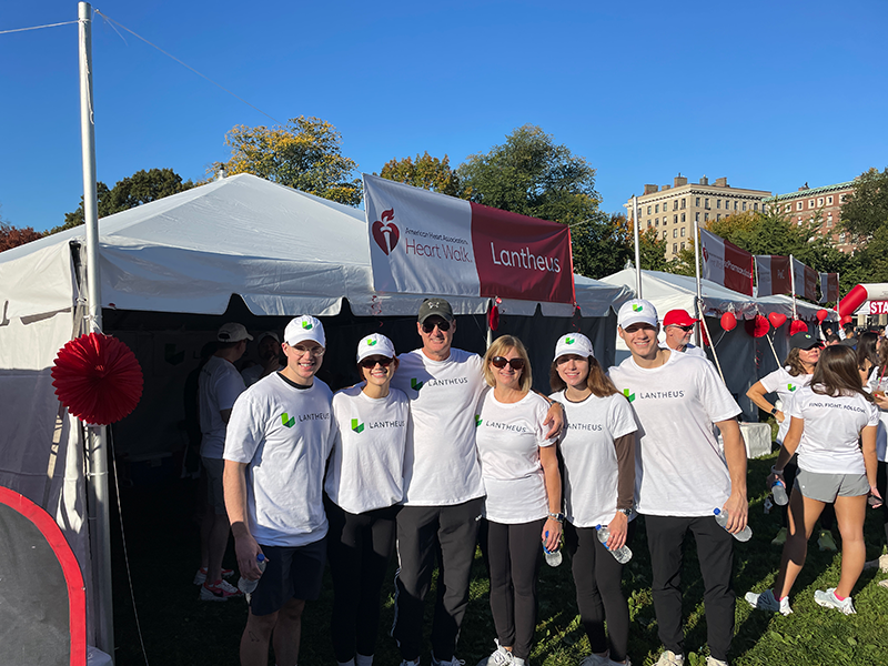 Linda and her family pose for a photo at the Heart Walk