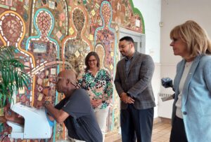 Blood pressure kiosk lets Roarke Center clients check for ‘the silent killer’