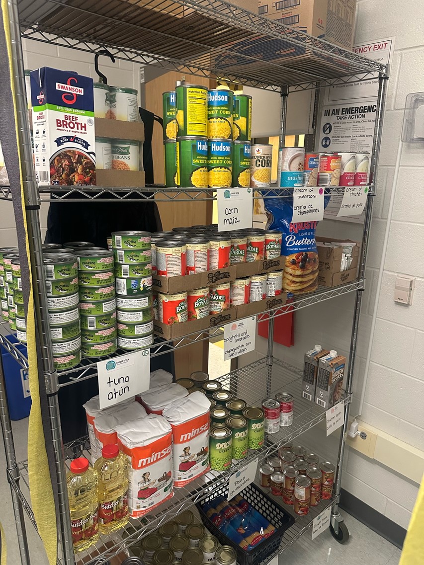 canned foods on a shelf