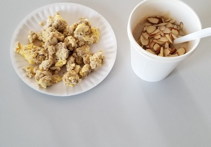 Healthy breakfast of oatmeal