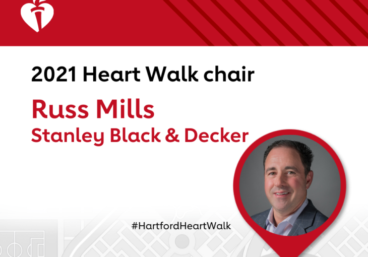 American Heart Association Announces Stanley Black & Decker Executive as 2021 Greater Hartford Heart Walk Chair