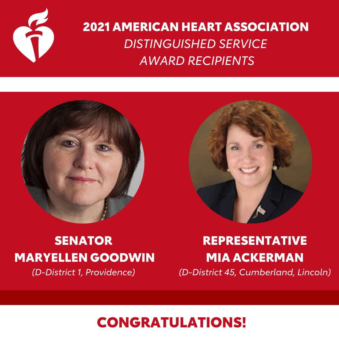 American Heart Association Presents 2021 Distinguished Service Awards to Two Extraordinary Leaders in Rhode Island