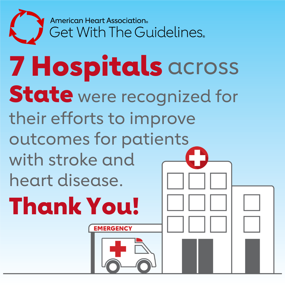 Seven hospitals in Rhode Island recognized for efforts to improve outcomes for Americans with heart disease and stroke
