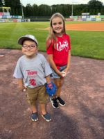 Albany-area children born with congenital heart defects threw out the first pitches at ValleyCats game