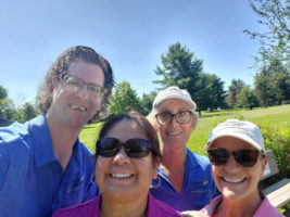 Patrick Forget, Suezette Van Horn, Maria Giannino, and Beth Lord at the charity golf tournament