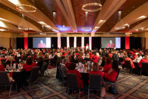 The ballroom at the Syracuse Go Red for Women Luncheon