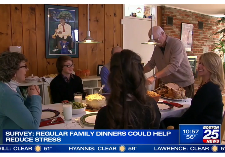 Boston 25 News: American Heart Association survey finds families less stressed when they eat together