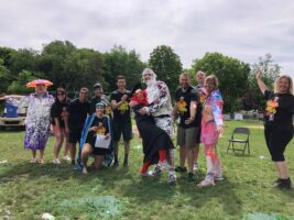 Pies and silly string mark school’s commitment to heart health