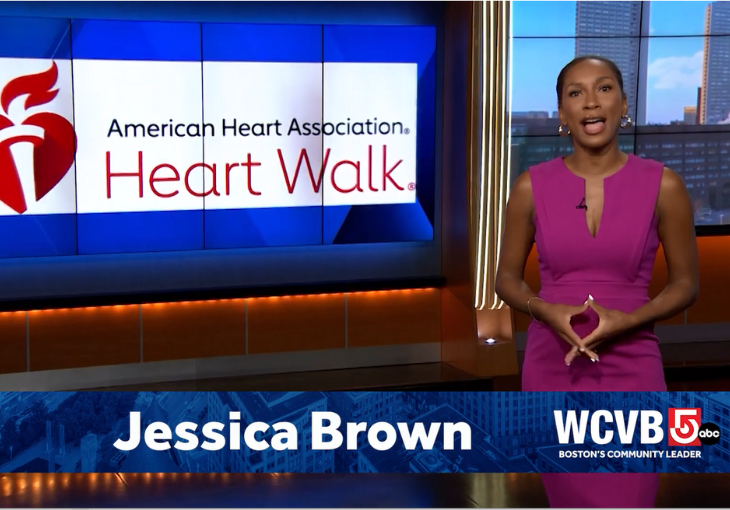 WCVB Channel 5 airing PSA promoting Boston Heart Walk