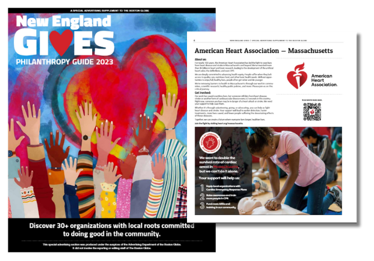 American Heart Association featured in Boston Globe’s 2023 New England Gives Philanthropy Guide