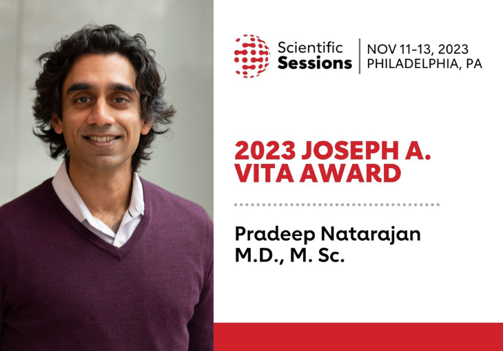 Dr. Pradeep Natarajan of Massachusetts General Hospital receives Joseph A. Vita Award