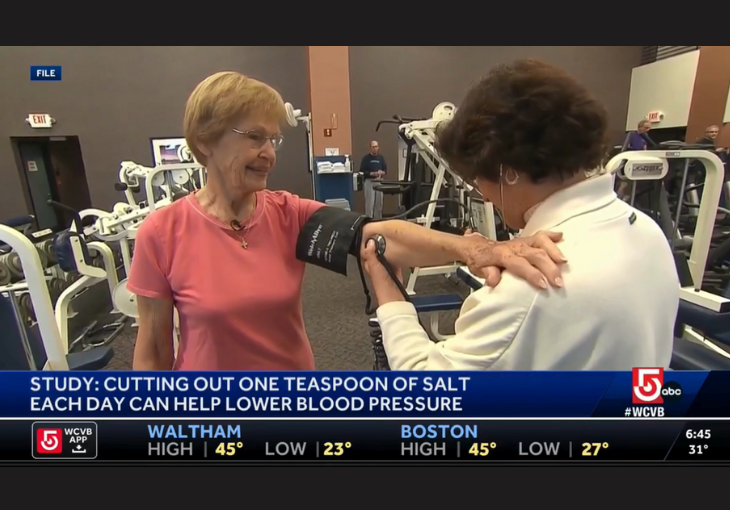 Boston news channels report on study examining salt consumption’s impact on blood pressure