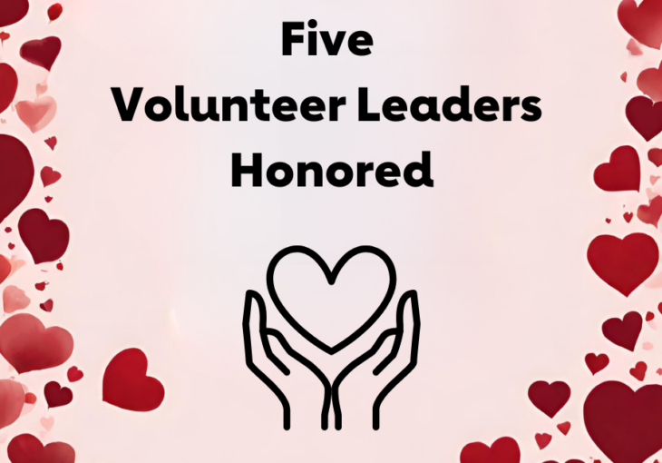 Five Volunteers Recognized for Outstanding Contributions that Save and Improve Lives